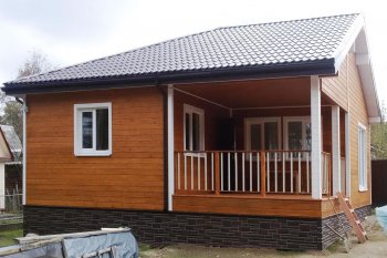 Общий вид каркасной бани "Уткино".